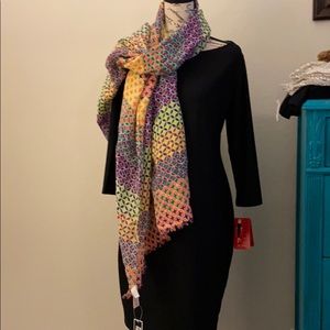 NWT Juicy Couture Starfruit Linen Oblong Scarf